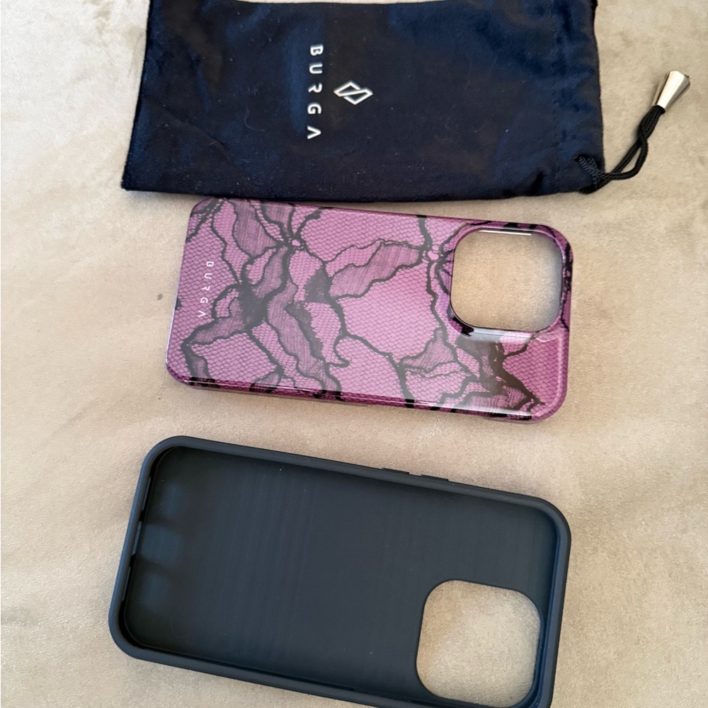 Burga Purple Marble Phone Case Set
